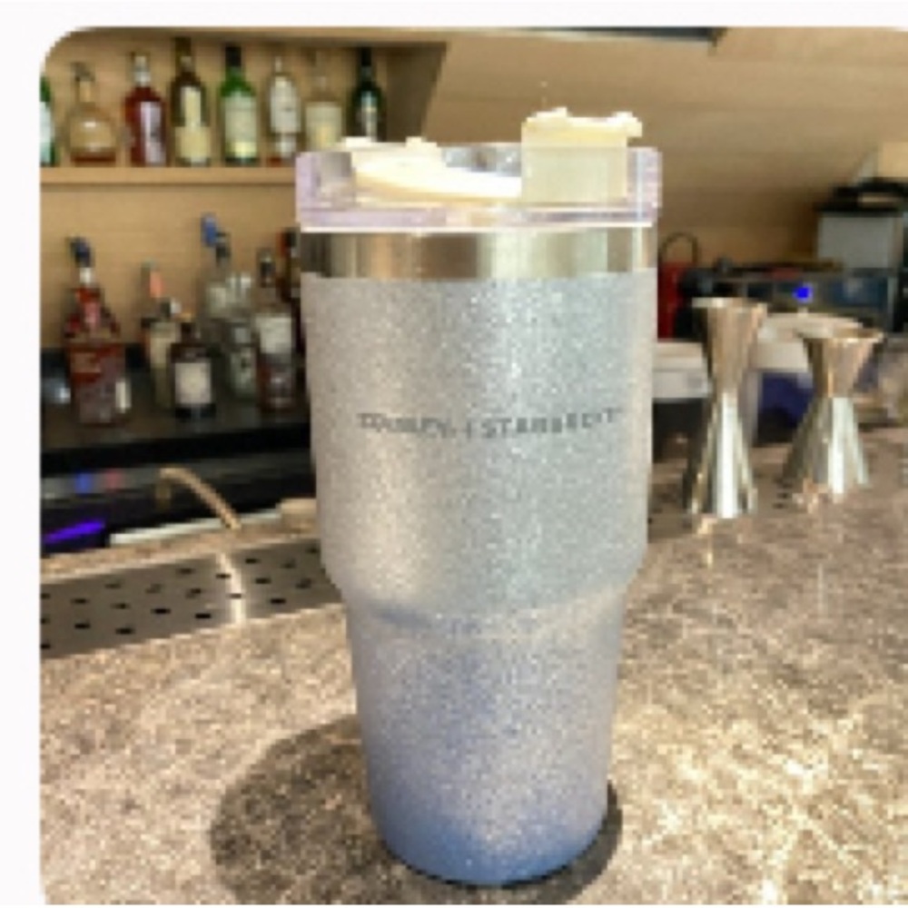 Starbucks Glitter Ombre Tumbler in Light Blue silver grande